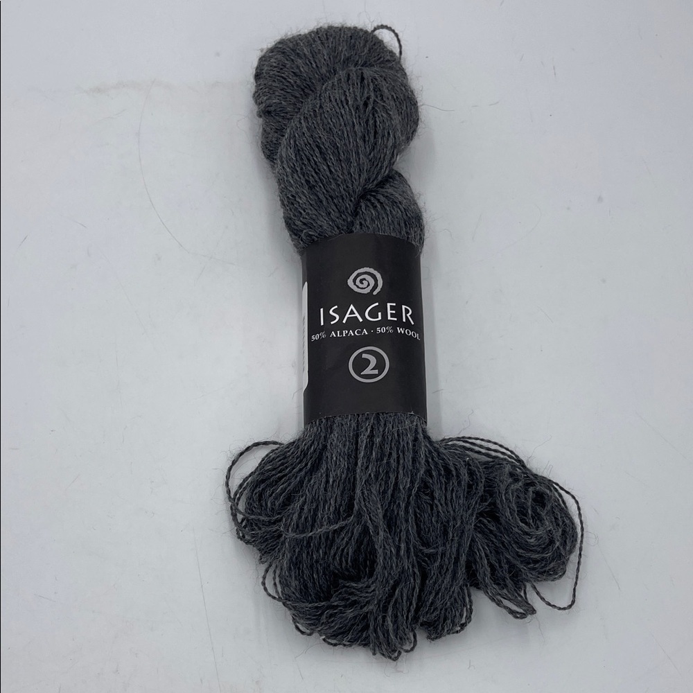 Isager Dark Gray Alpaca Wool Yarn